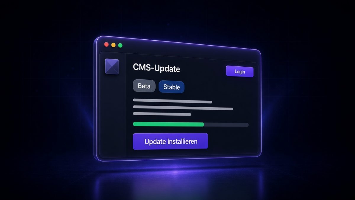 CMS-Update Beta und Stable – per Klick im Admin